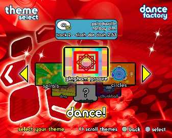 Dance Factory theme selection (19K)